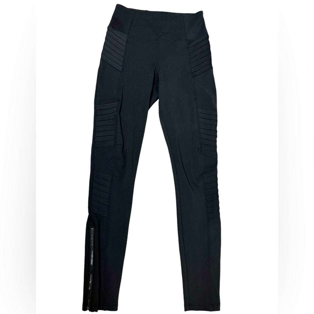 Athleta Delancey Moto Tight Sculptek Black‎ - Size XS